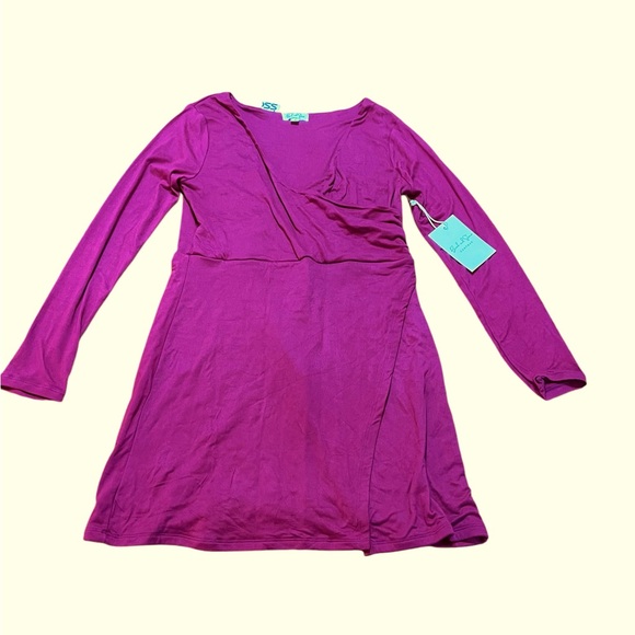 Birch and Stone Contour Long Sleeve V-Neck Wrap Dress Size XL Stretch Flattering - Picture 1 of 8